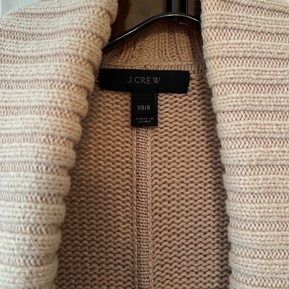 J. Crew Open Front Shawl Camel Cardigan Sweater XS/S - Picture 2 of 9